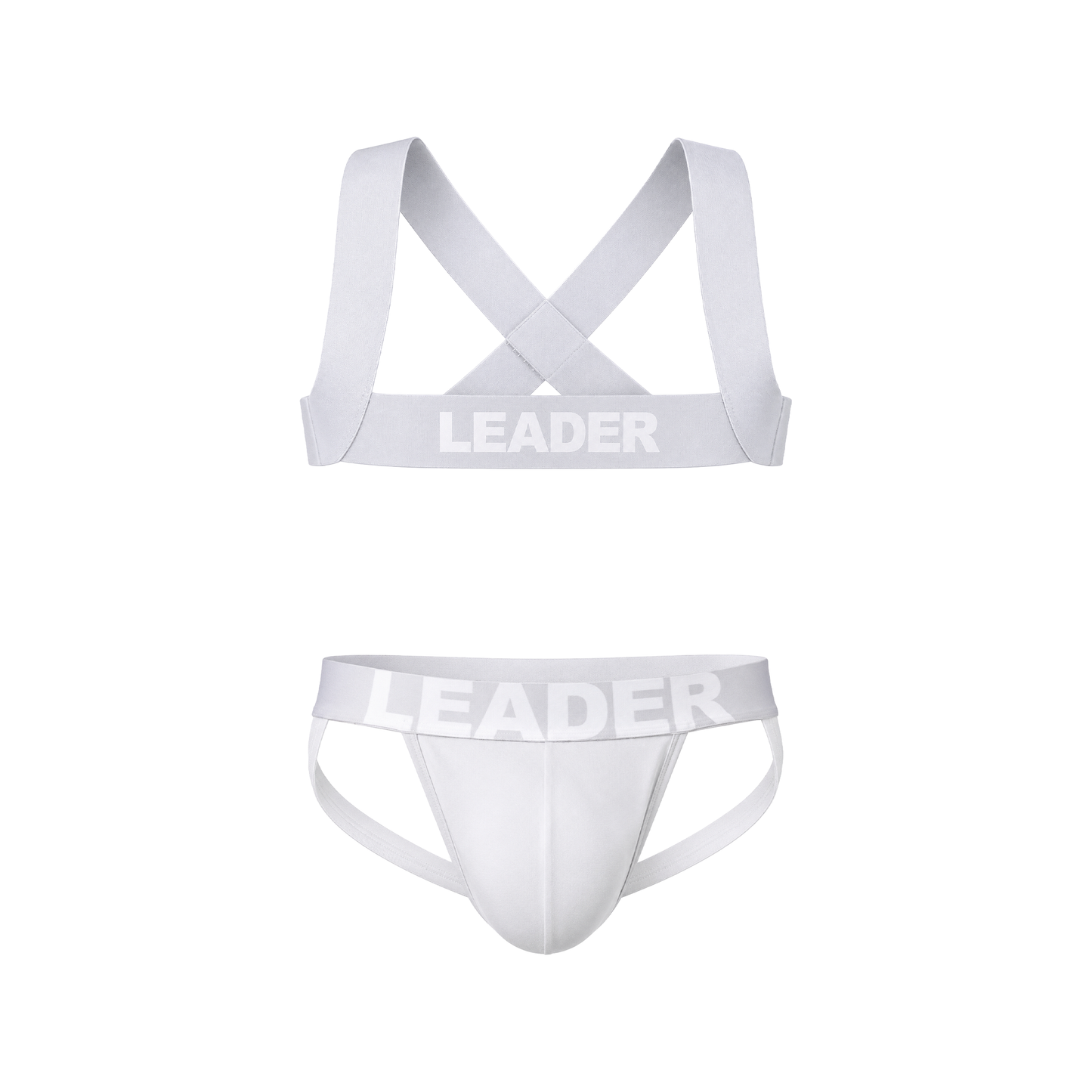 LEADER Essentials Multipack 1x Jockstrap + 1x Harness Grey