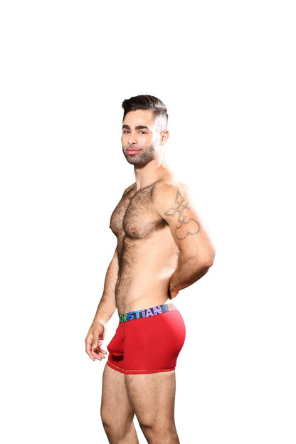 Andrew Christian Almost Naked Pride Cotton Boxer Czerwony